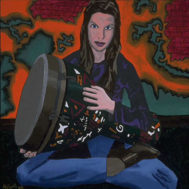 Heather with djembe